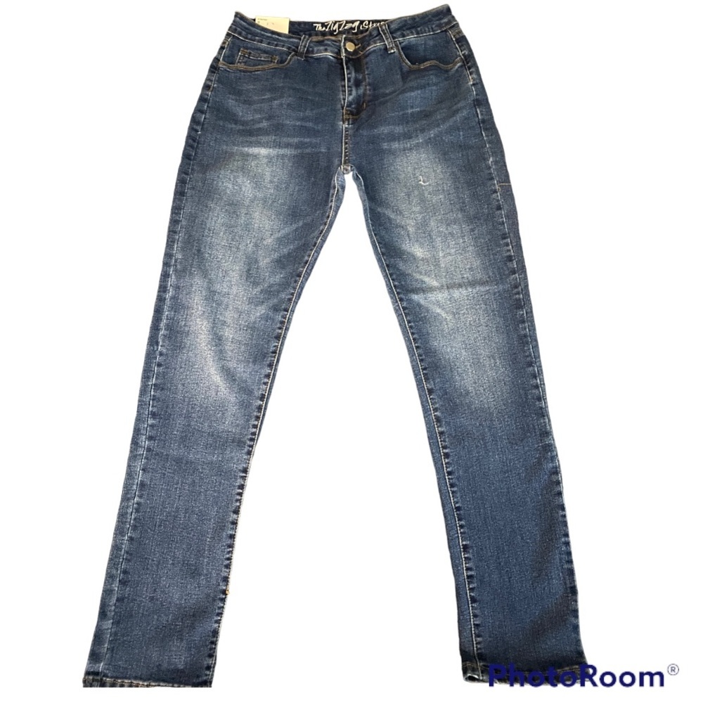 The Zig Zag Stripe skinny jeans, size 8